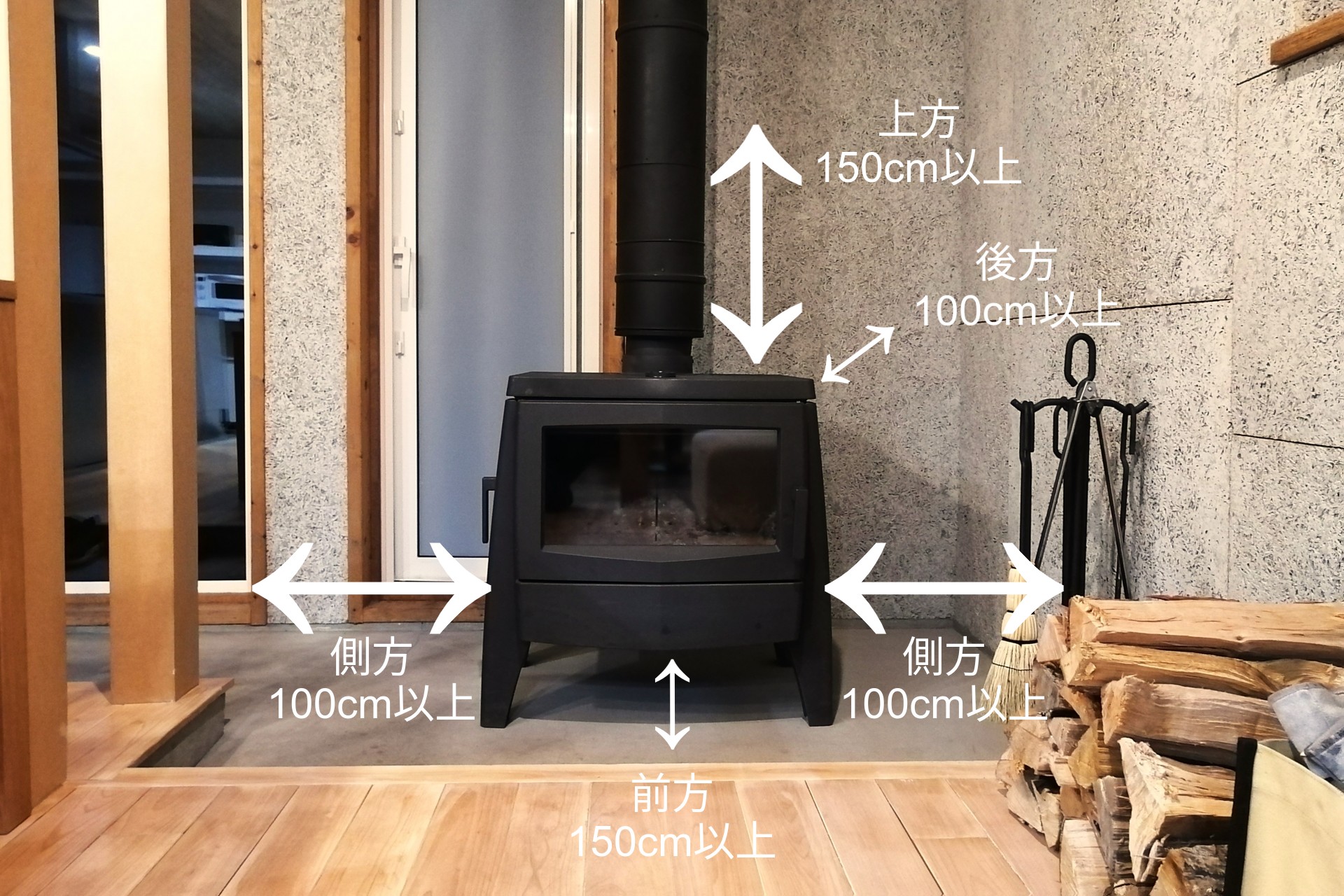 地震で簡単に動かない＆火災の原因とならない薪ストーブの設置方法｜茨城県｜ノーブルホーム粋（SUI）